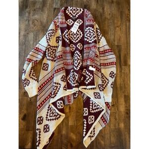 Zumiez Cardigan‎ tribal print size small